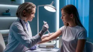 Síntomas de Cáncer de Piel - Reconocer Señales 2 Doctora revisando la piel