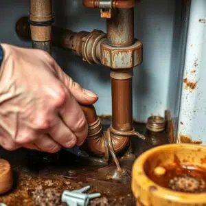 desatascar una tubería muy obstruida